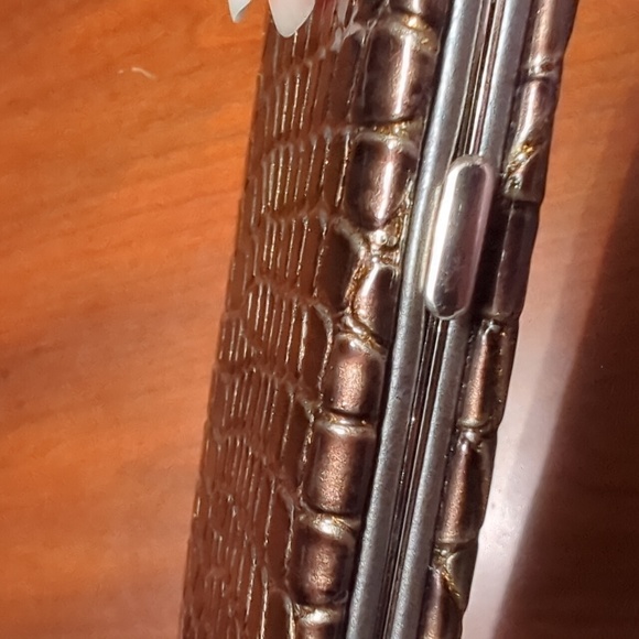 Faux leather Brown Crocodile Pint Snap wallet - Picture 6 of 6